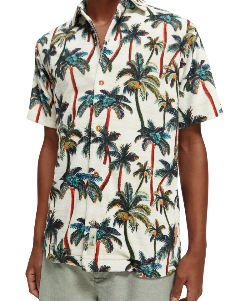 Allover Printed terry Shirt with Palmtrees | Buster McGee Daylesford