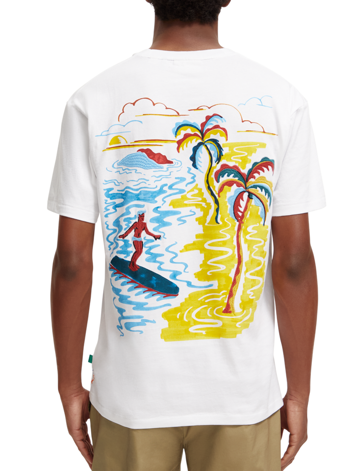 Front Back Artwork Tee in White | Buster McGee Daylesford