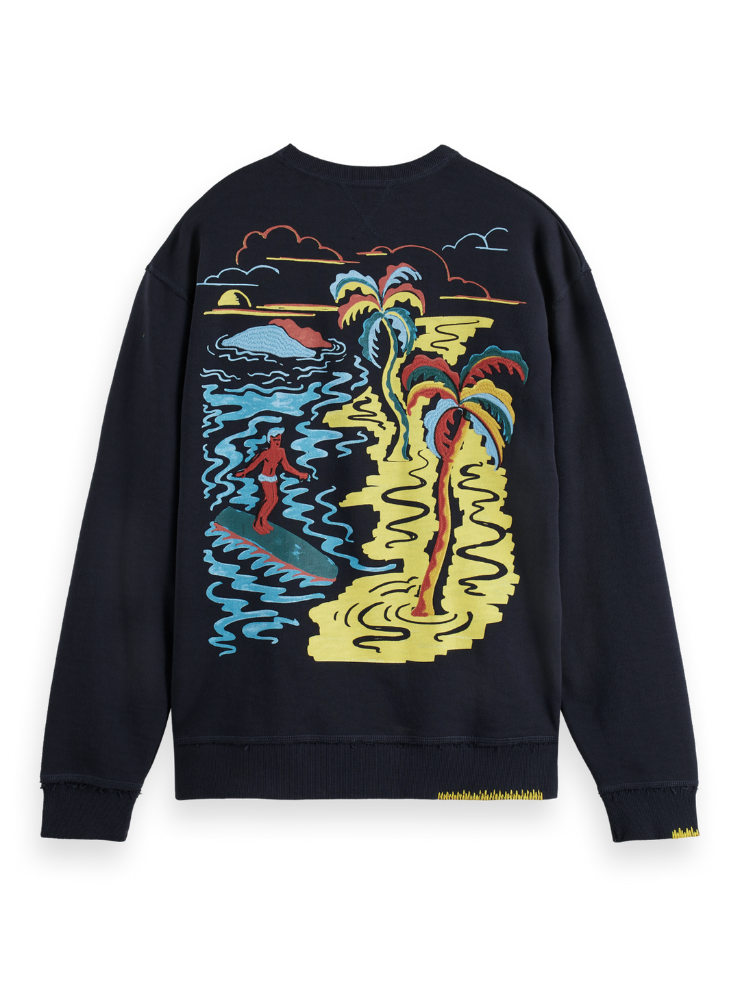 Front and Back Artwork Crewneck Sweatshirt in Navy | Buster McGee
