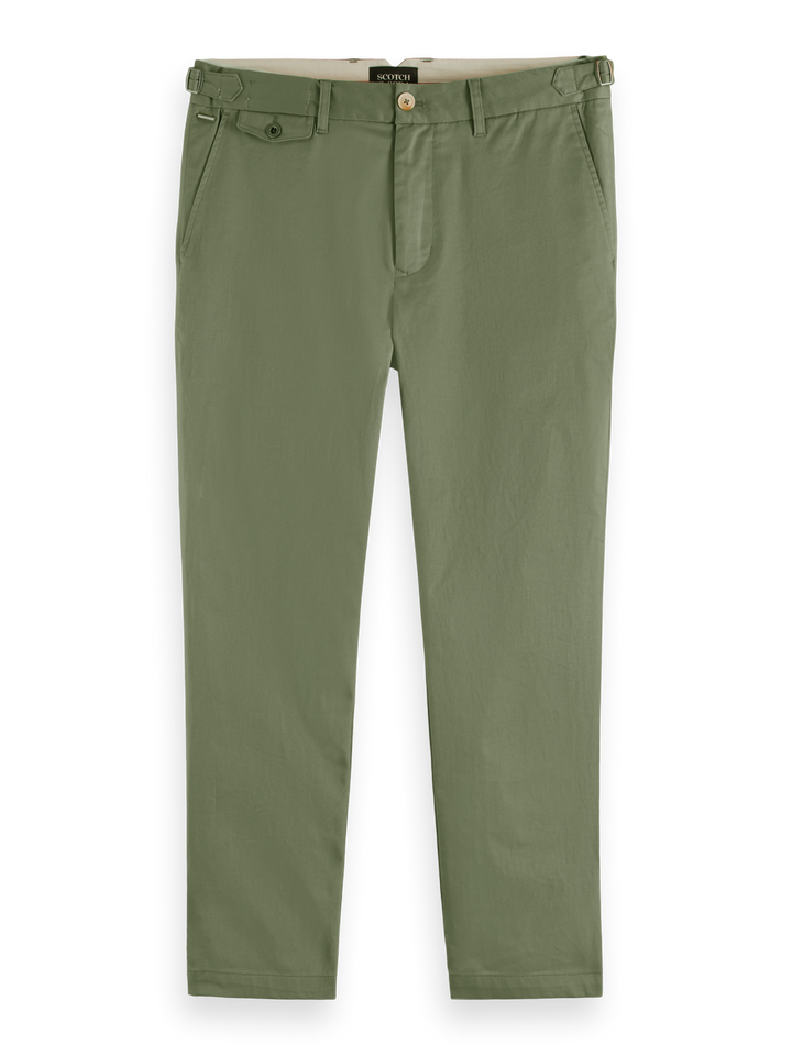The Drift Organic Cotton Blend Twill Chino in Army | Buster McGee
