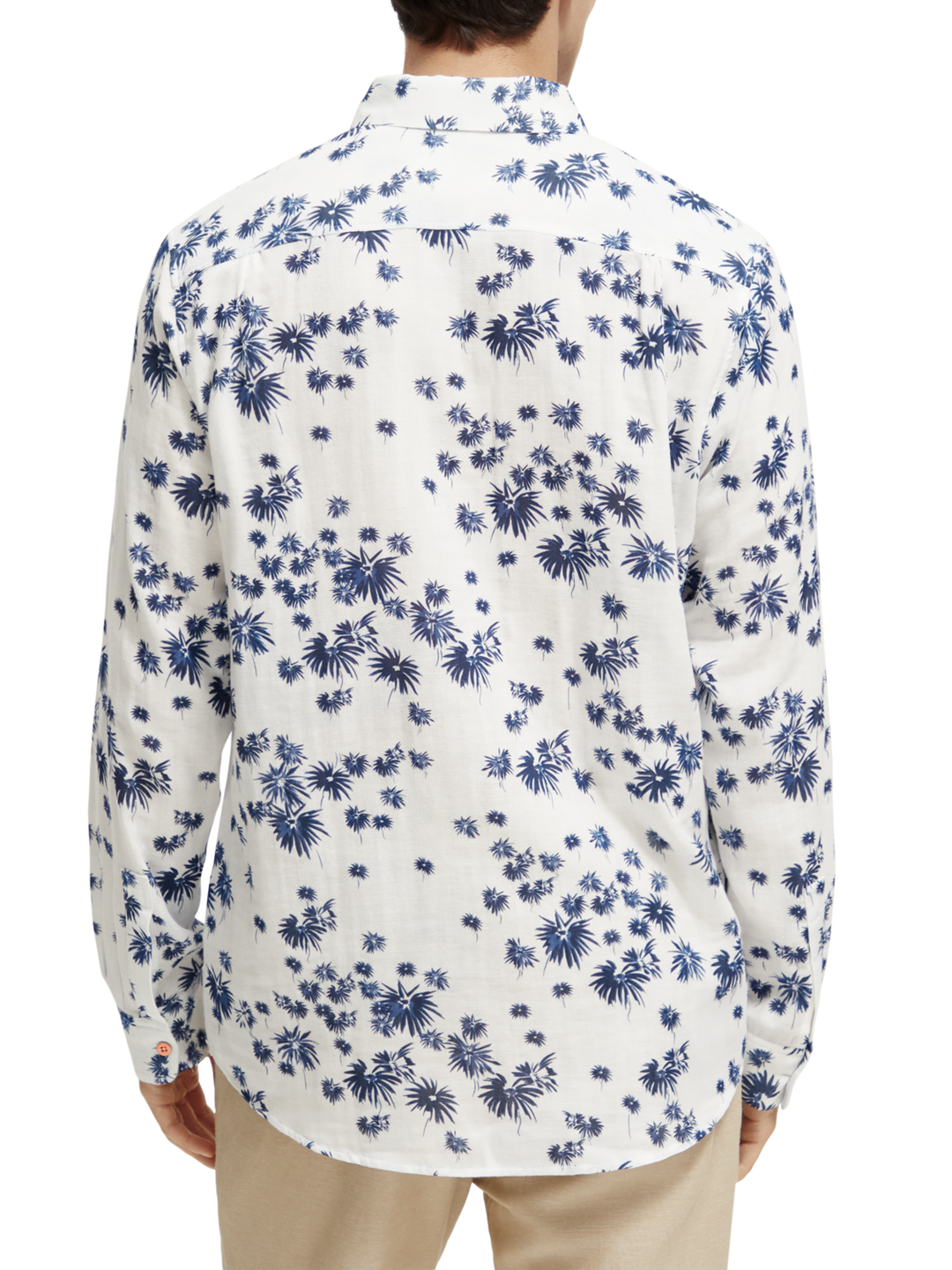 Bonded Long Sleeve Shirt in White Fireworks Print | Buster McGee