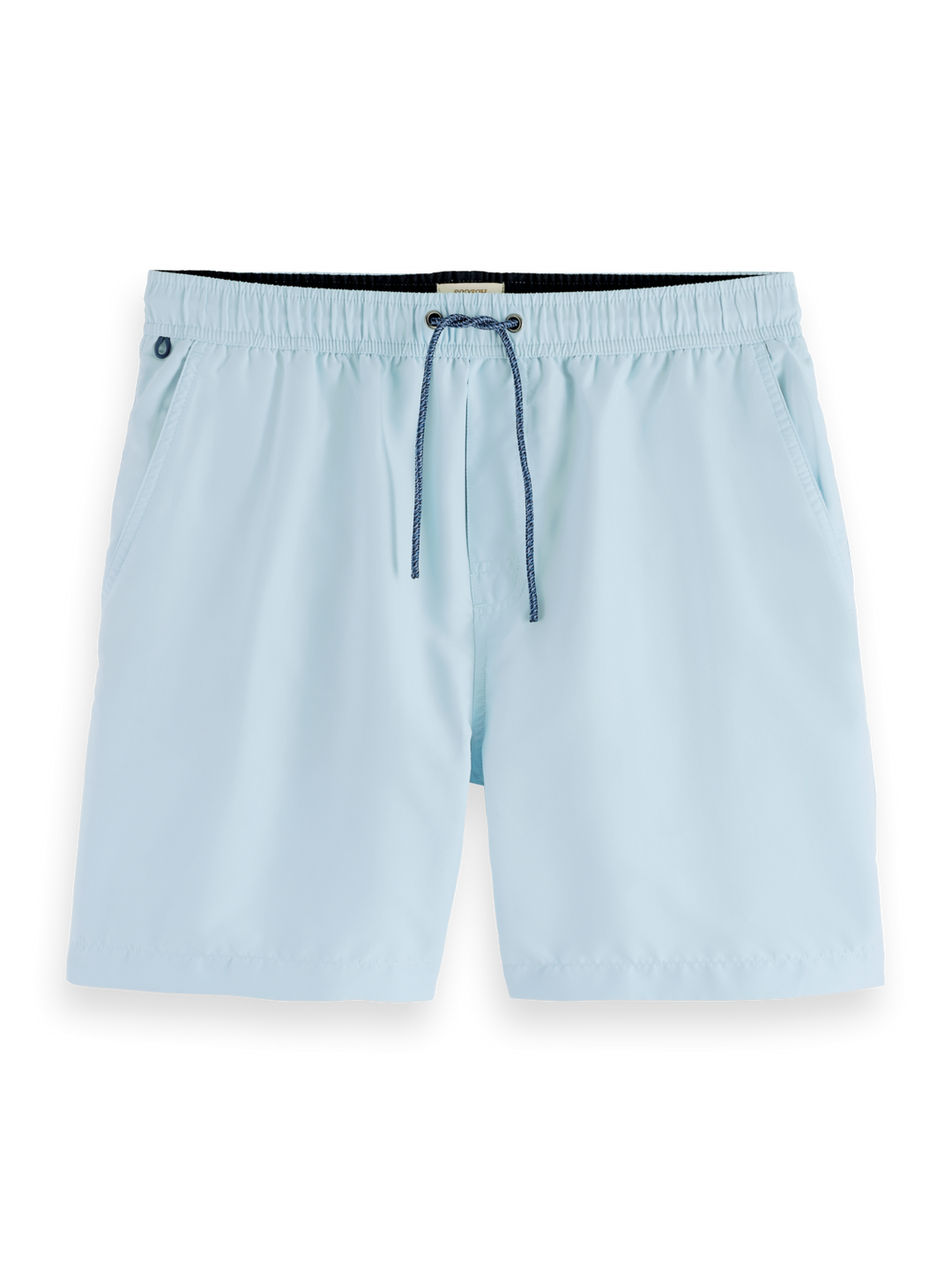 Mid-Length Solid Swim Short in Sea Blue | Buster McGee