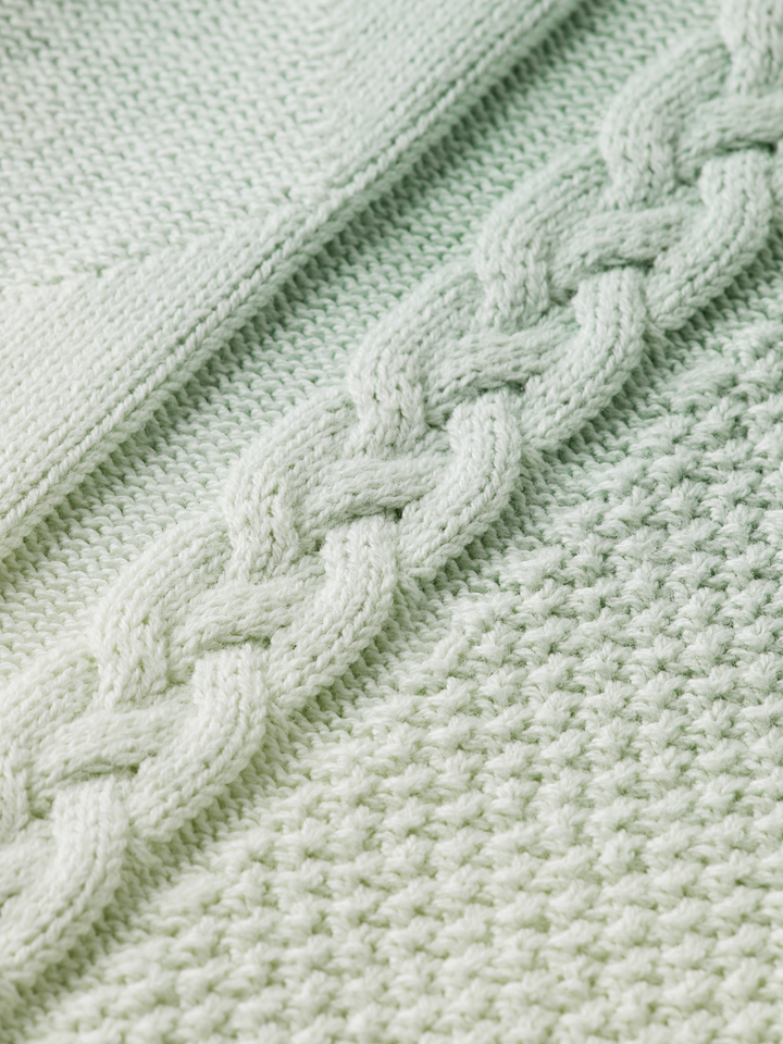 Gradient Cable Knit Pullover in Mint | Buster McGee Daylesford