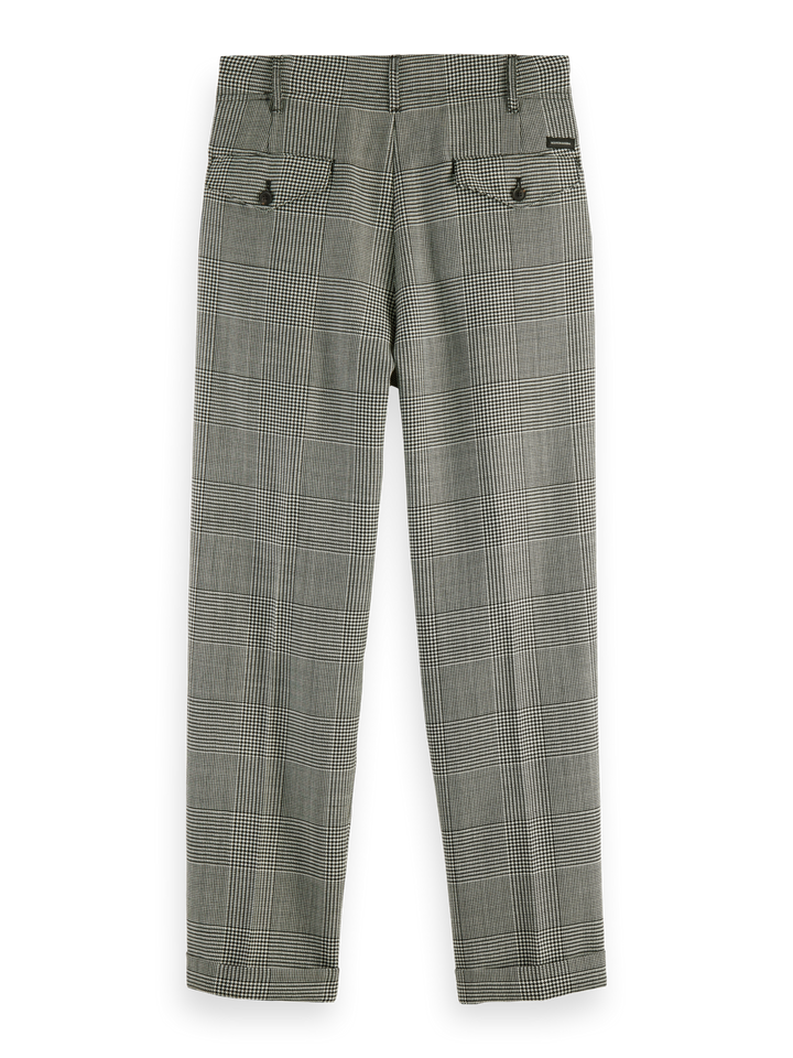 Loose Tapered-Fit Pleated Check Chino | Buster McGee