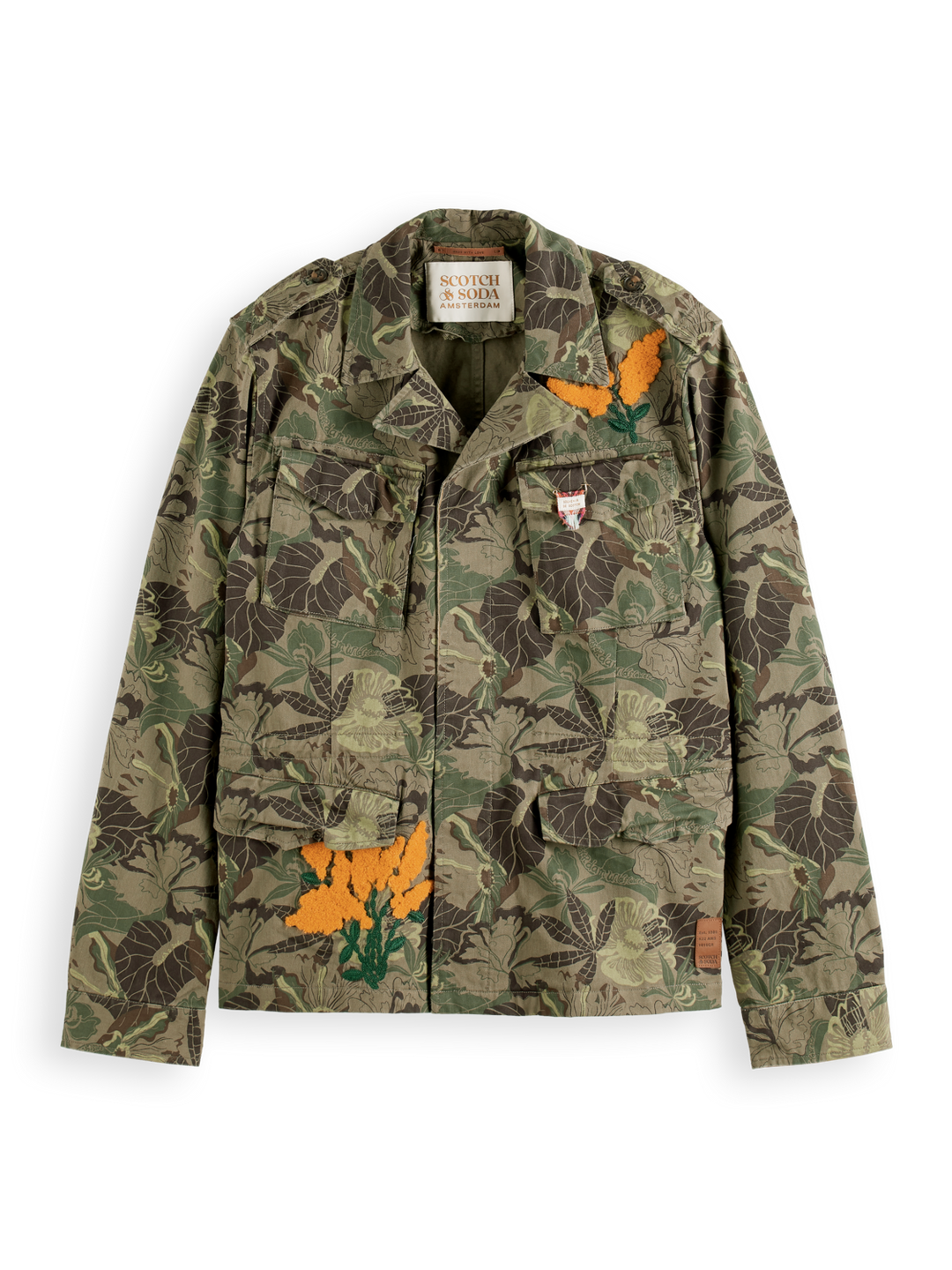 Printed Field Jacket in Army Flower Print | Buster McGee Daylesford