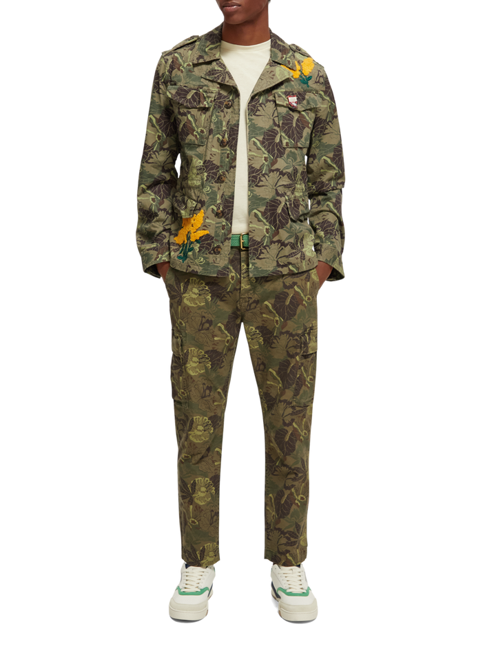 Printed Field Jacket in Army Flower Print | Buster McGee Daylesford