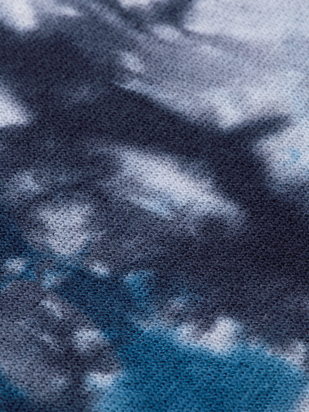 Tie Dyed Cotton Crewneck Pullover in Sea Blue | Buster McGee 