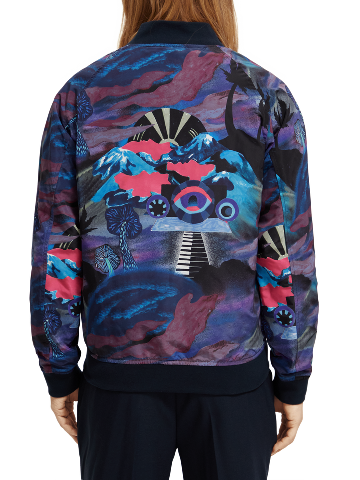 Reversible Bomber Jacket in Moody Festival | Buster McGee