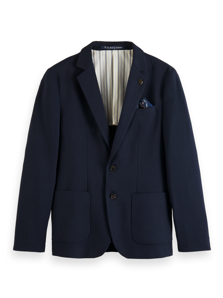 Unconstructed Classic Blazer in Night Check | Buster McGee