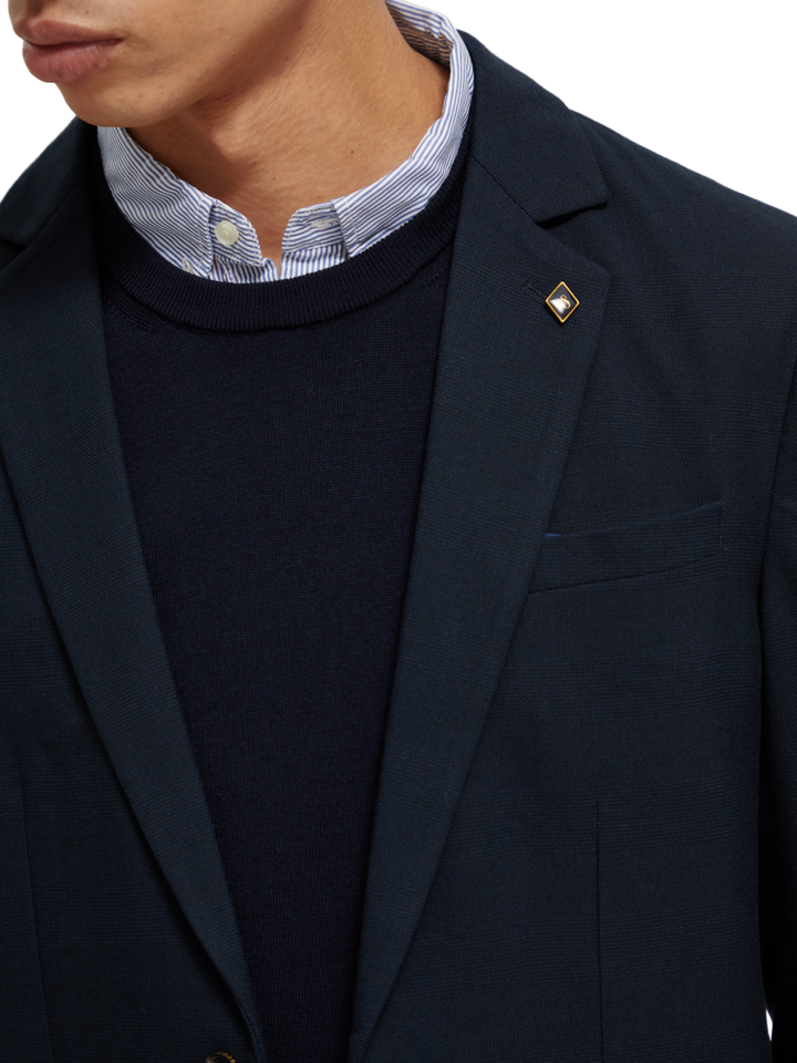 Unconstructed Classic Blazer in Night Check | Buster McGee