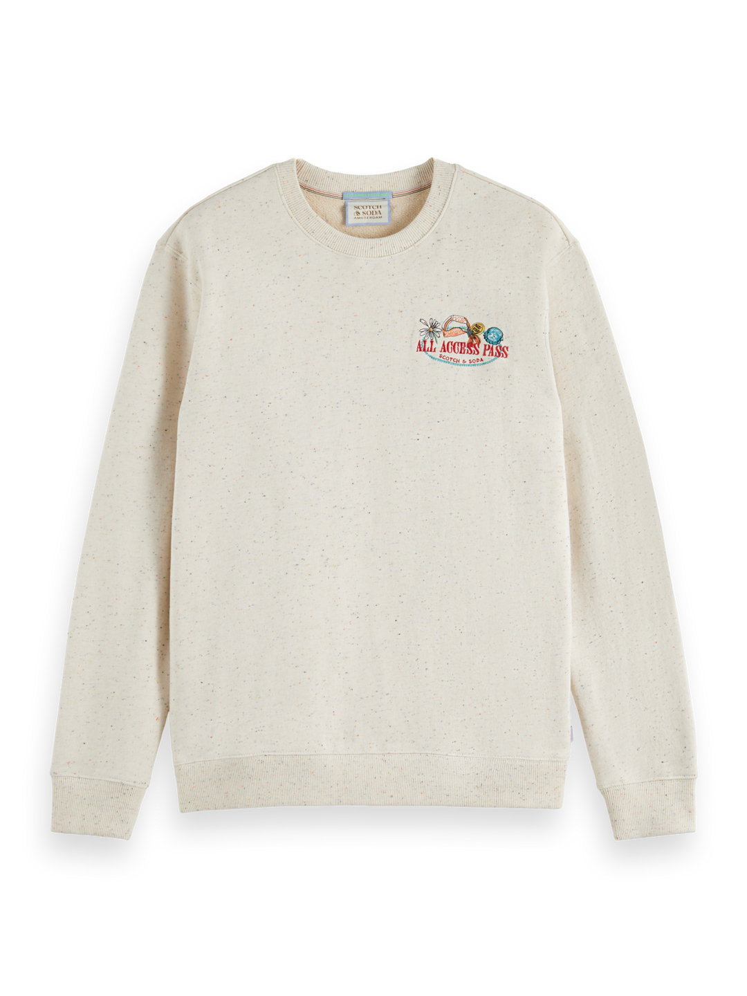 Embroidered Crewneck Sweatshirt in Off-White | Buster McGee