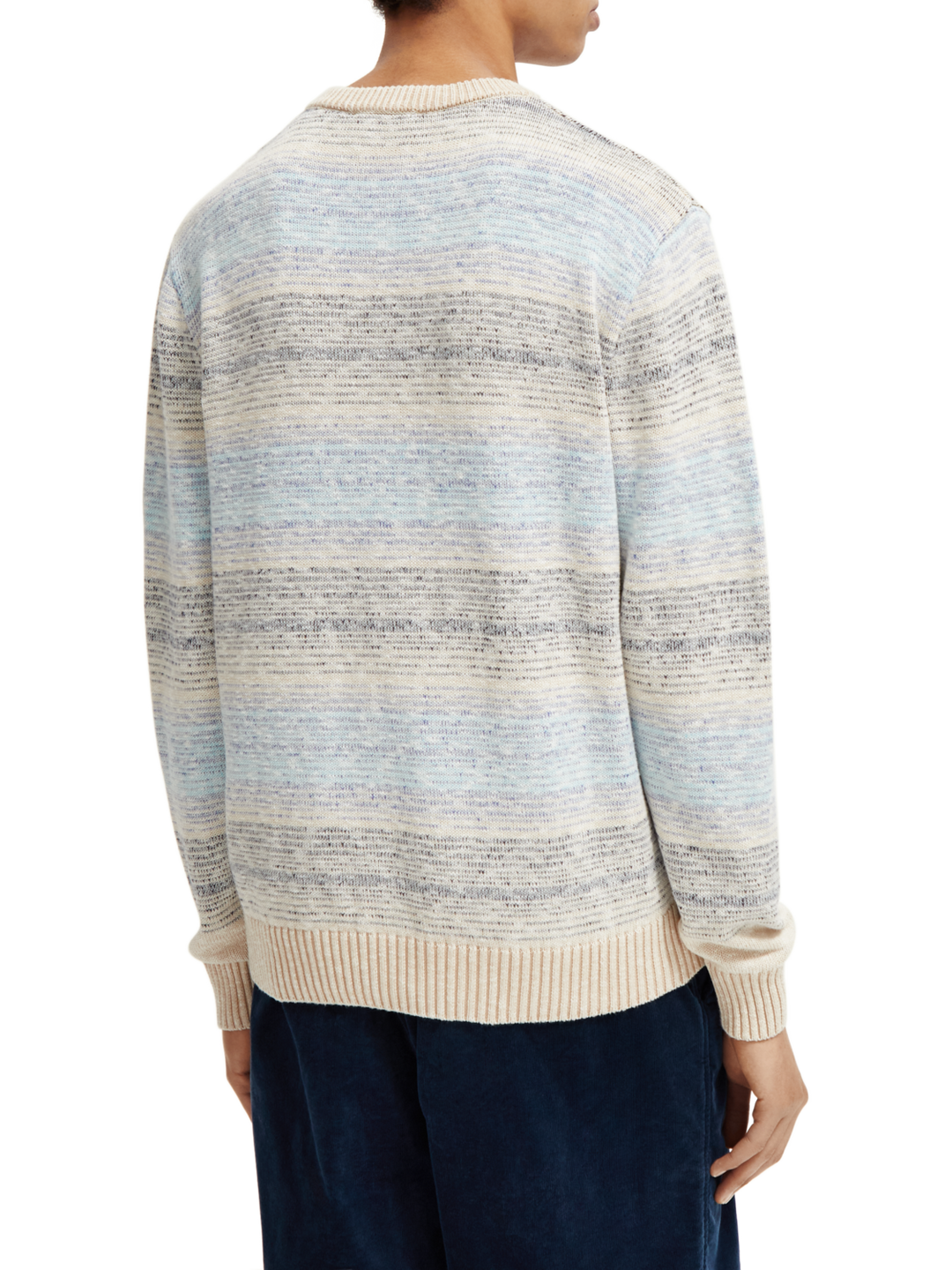 Gradient Stripe Crewneck Sweater in Blue Gradient | Buster McGee