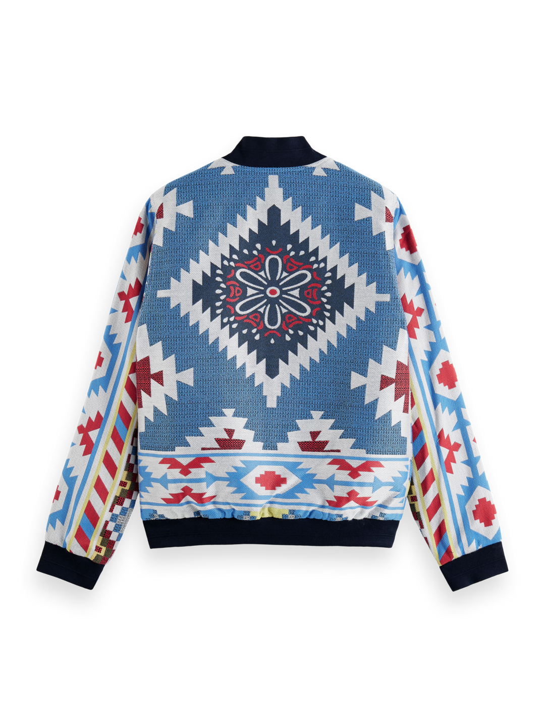 Jacquard Bomber Jacket in Multicolour Jacquard | Buster McGee