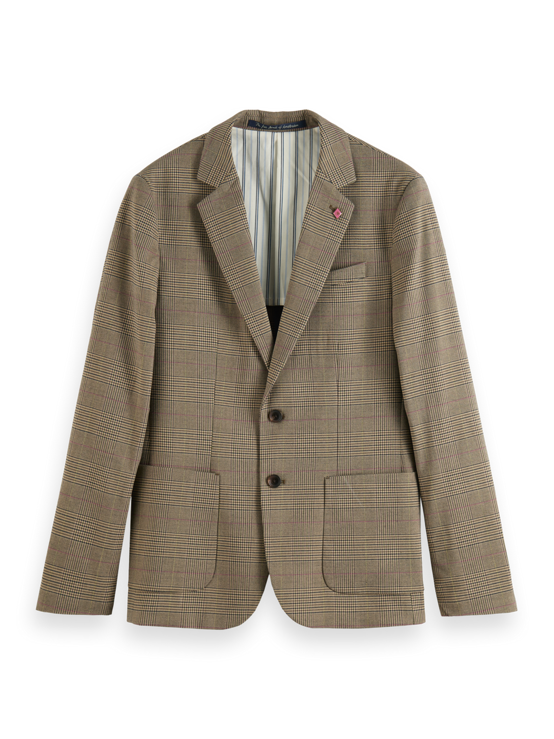 Classic Yarn Dyed Check Blazer in Taupe Check | Buster McGee