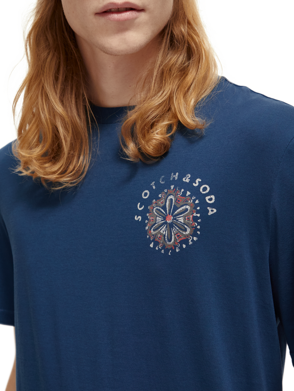 Festival Artwork Tee Shirt in Storm Blue | Buster McGee
