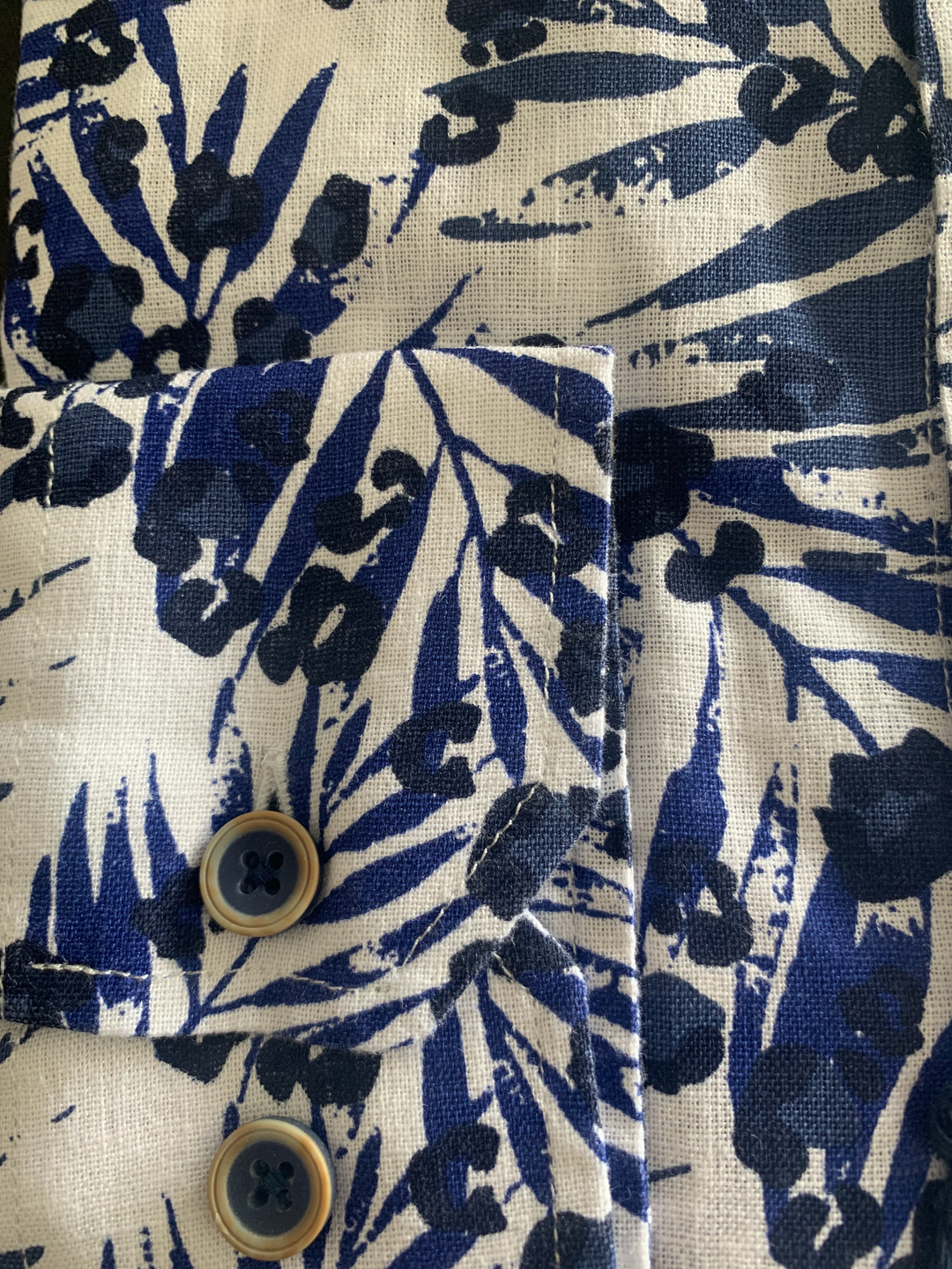 FLORENTINO - Linen Blend Shirt in Blue Floral Print | Buster McGee
