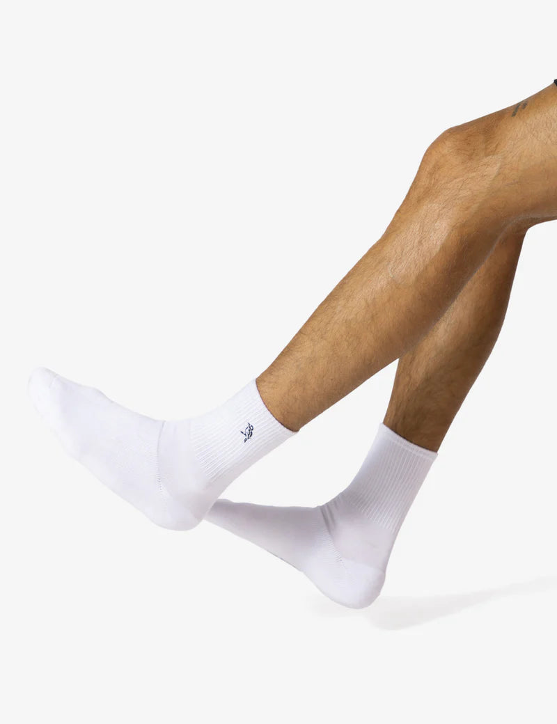 Mr Simple Mister Sock 3 Pack in White | Buster McGee