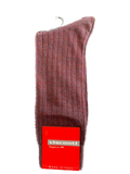 Visconti Rib Wool-Blend Socks in Redwood