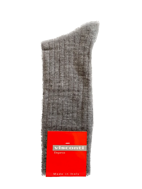 Visconti - Rib Wool-Blend Socks in Dark Grey | Buster McGee Daylesford