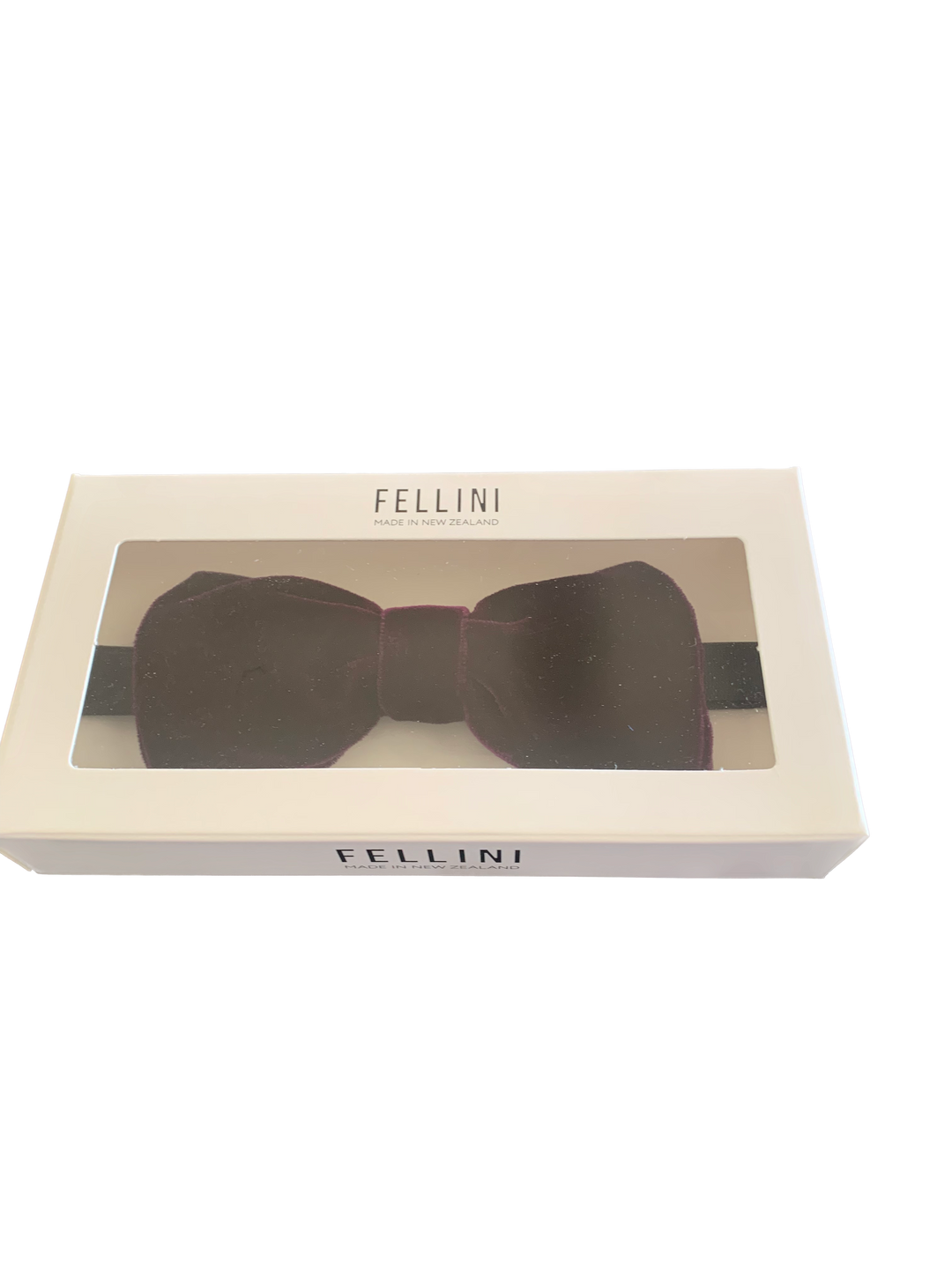 Fellini - Silk Blend Velvet Bow Tie in Burgundy | Buster McGee