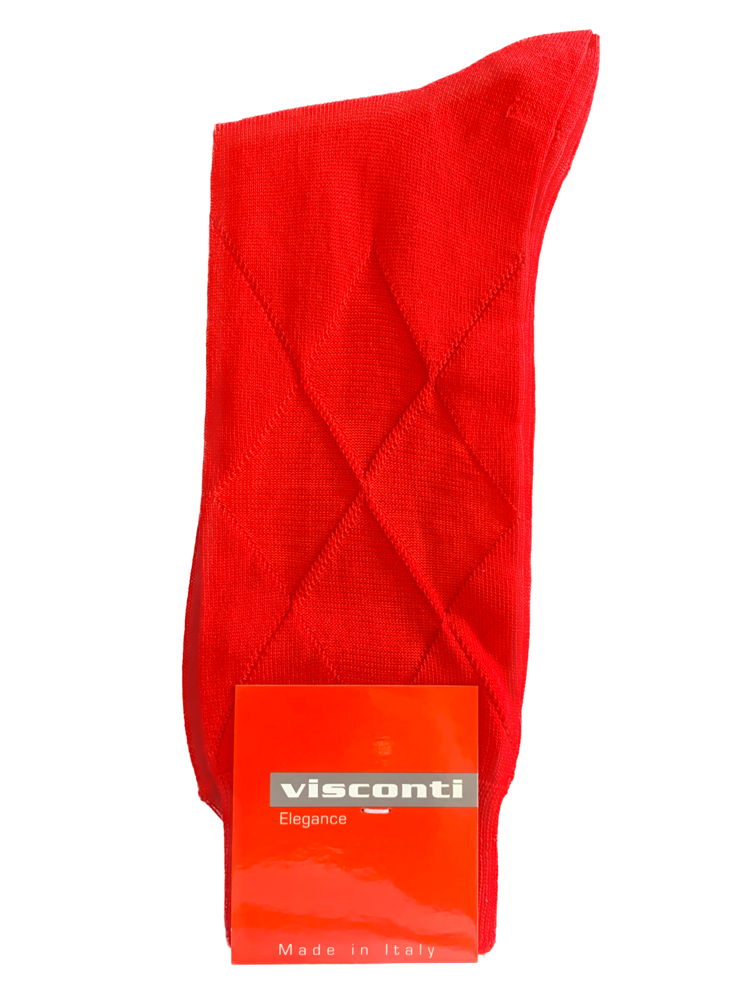 Visconti - Argyle Cotton Blend Socks in Red | Buster McGee