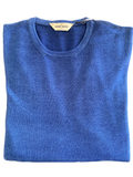 Gran Sasso - Men's Vintage Merino Crewneck in Azur Blue | Buster McGee