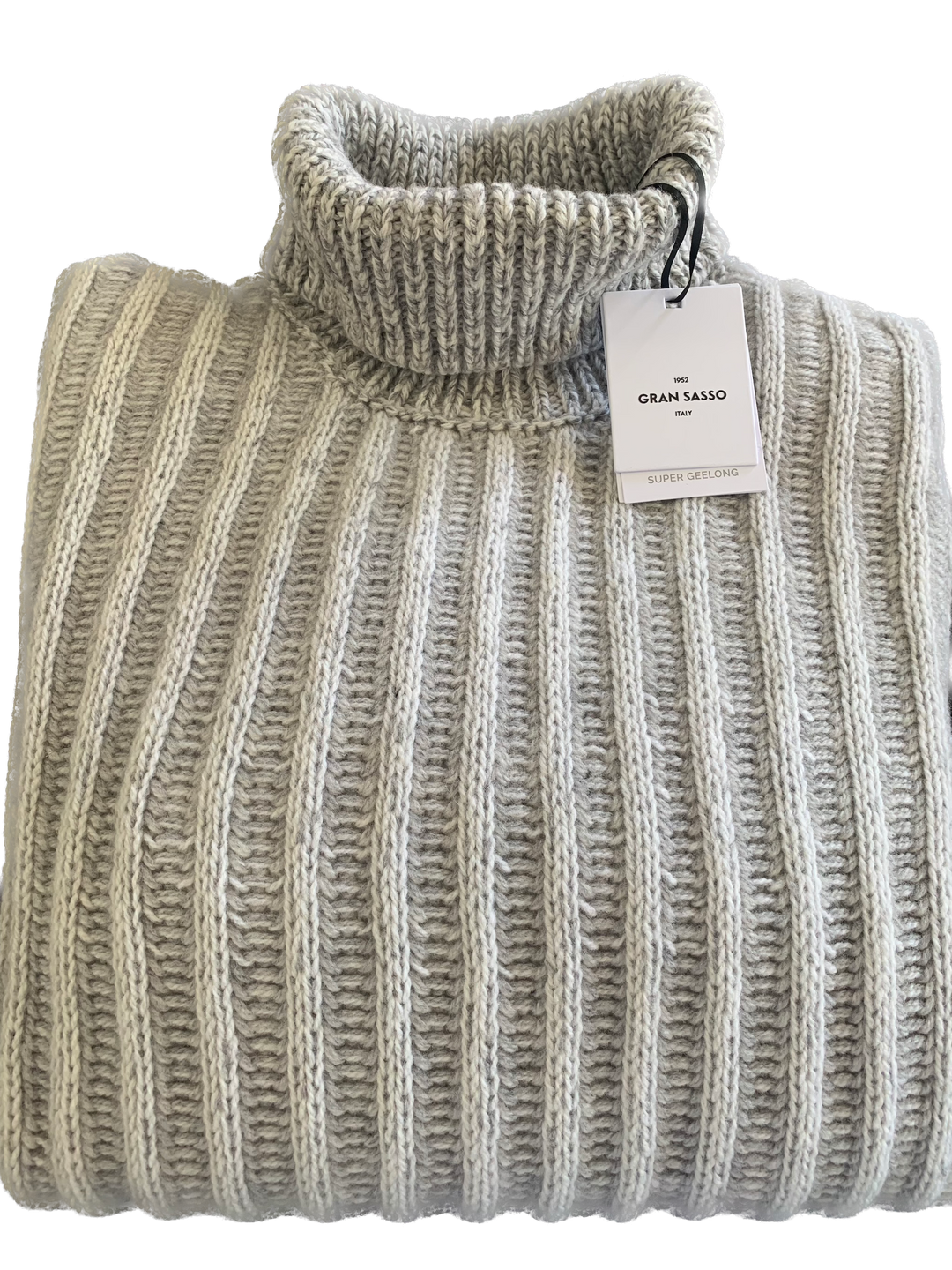 Gran Sasso - Super Geelong Turtle Neck Knit in Grey | Buster McGee