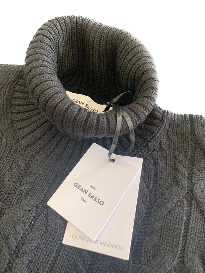 Gran Sasso - Merino Turtle Neck Knit in Black | Buster McGee