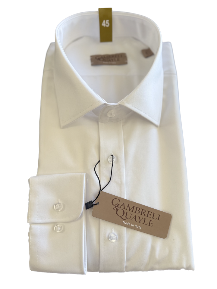 Gambreli & Quayle Men's Cotton Business Shirt in White | Buster McGee