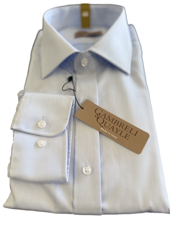 Gambreli & Quayle Men's Cotton Business Shirt in Sky | Buster McGee