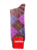 Visconti Argyle Wool Blend Socks in Prugna | Buster McGee