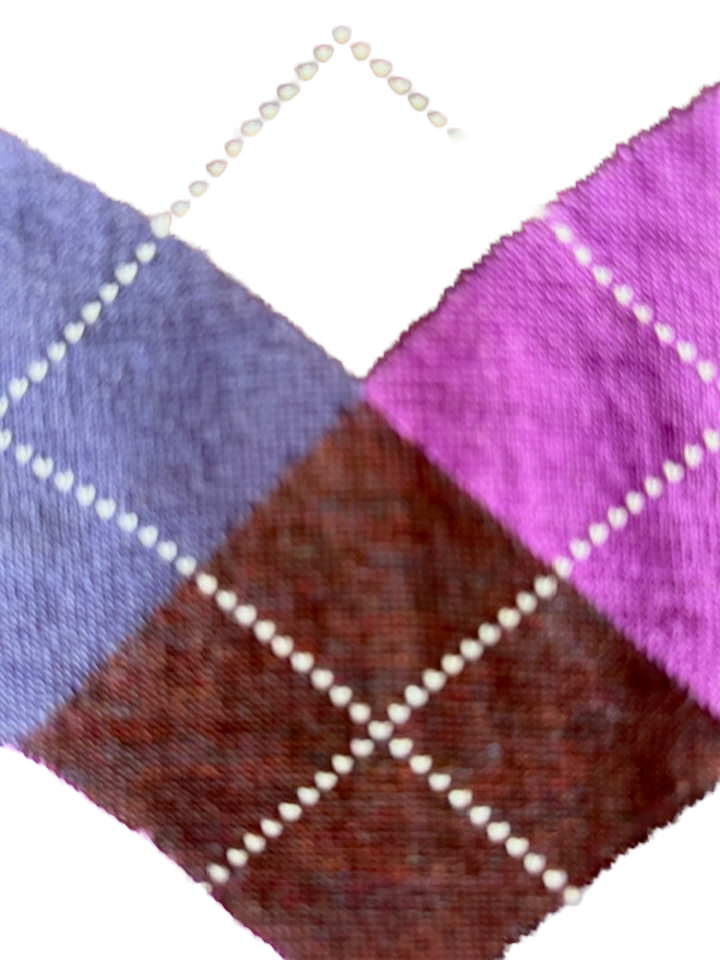 Visconti Argyle Wool Blend Socks in Prugna | Buster McGee