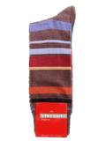 Visconti Striped Wool Blend Socks in Prugna | Buster McGee