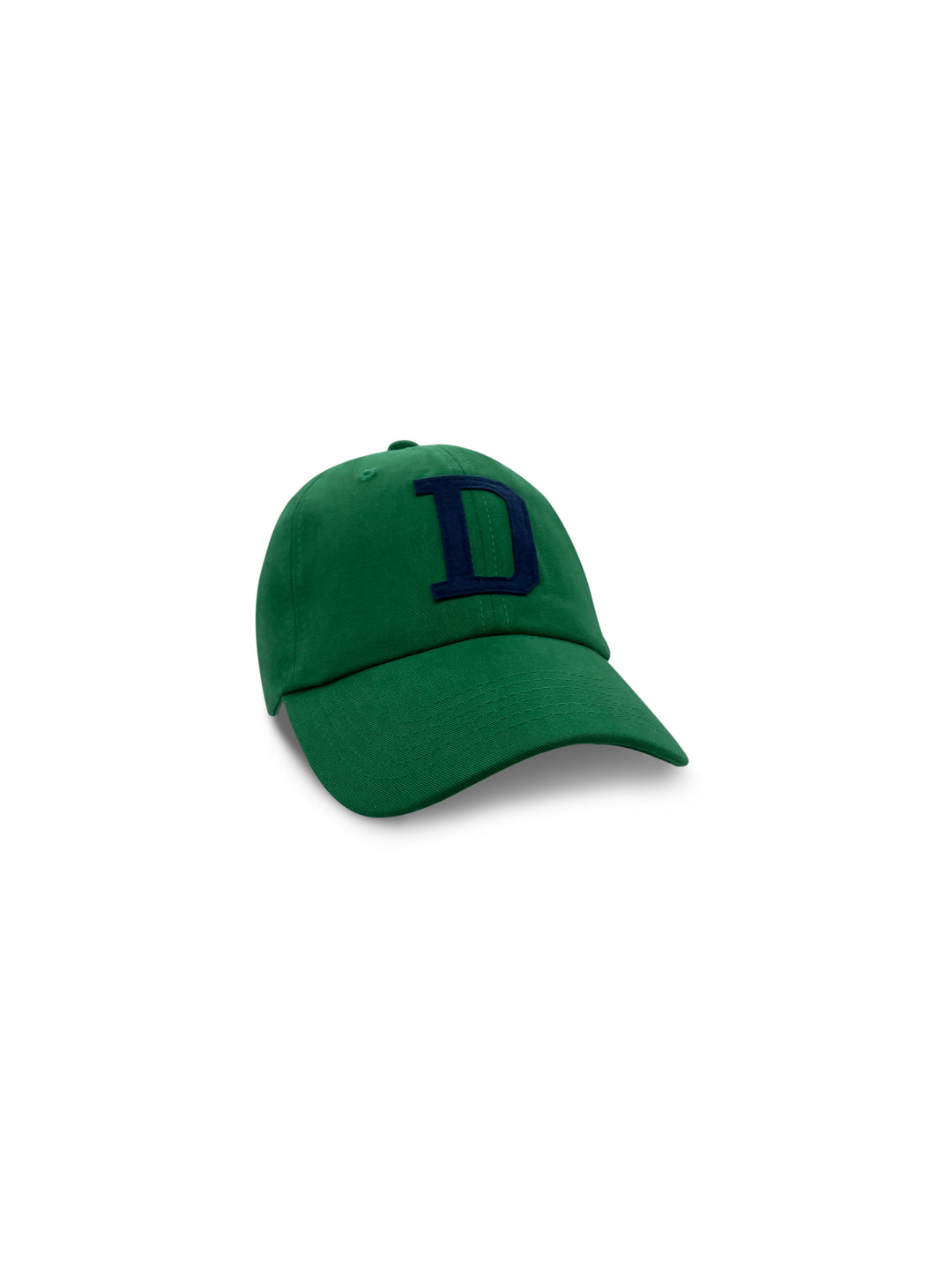 College Letter Cotton Cap in Green