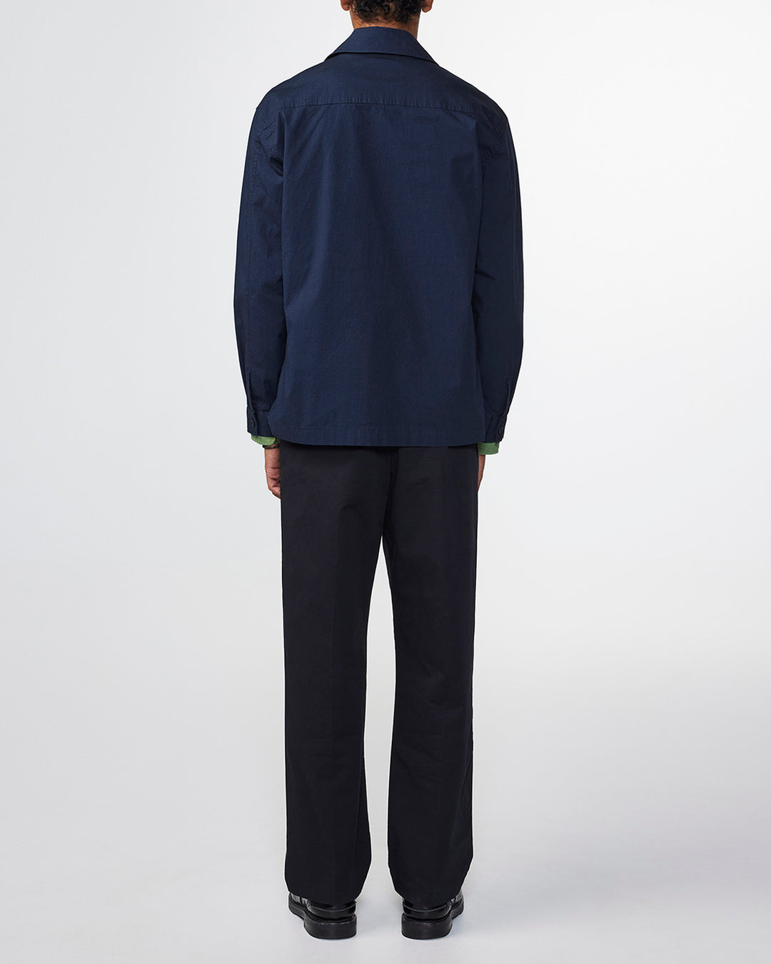 NN07 Isak 1449 Zip Overshirt in Navy Blue | Buster McGee