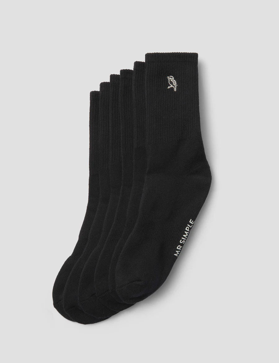 Mr Simple Mister Sock 3 Pack in Black | Buster McGee