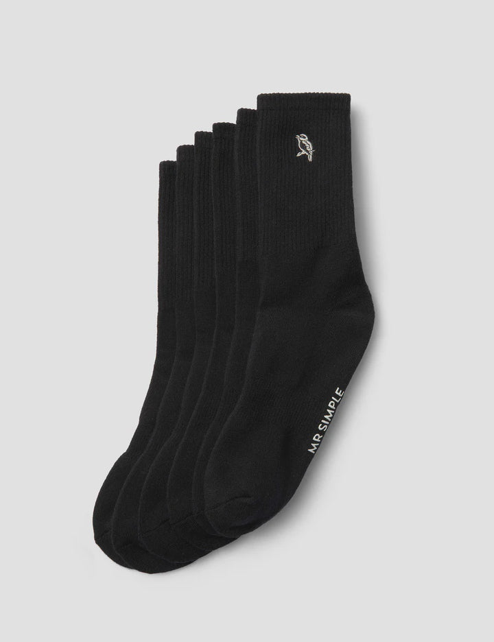 Mr Simple Mister Sock 3 Pack in Black | Buster McGee