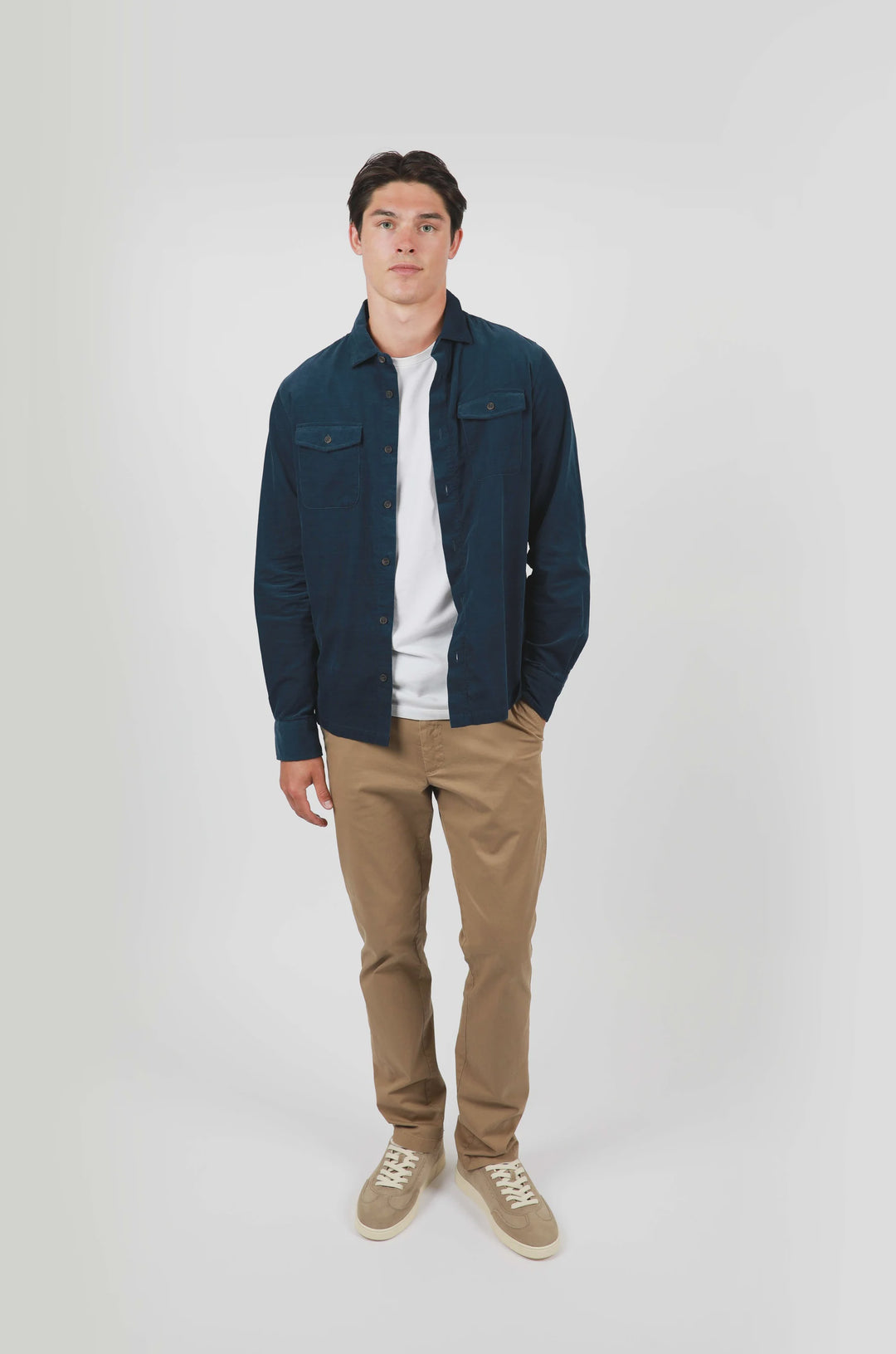 James Harper Corduroy Shirt in Teal | Buster McGee