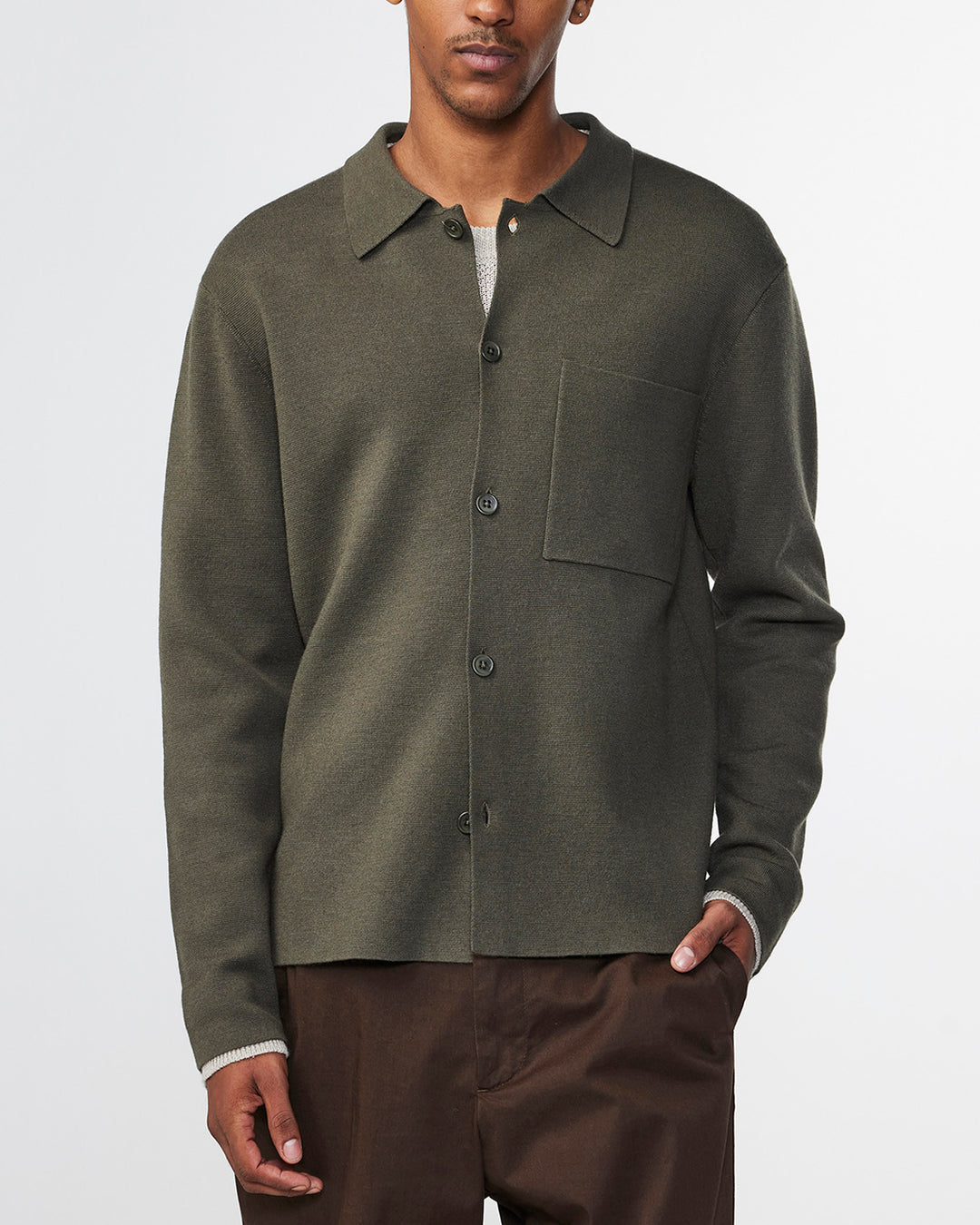 NN07 Jonas 6530 Cardigan in Capers | Buster McGee