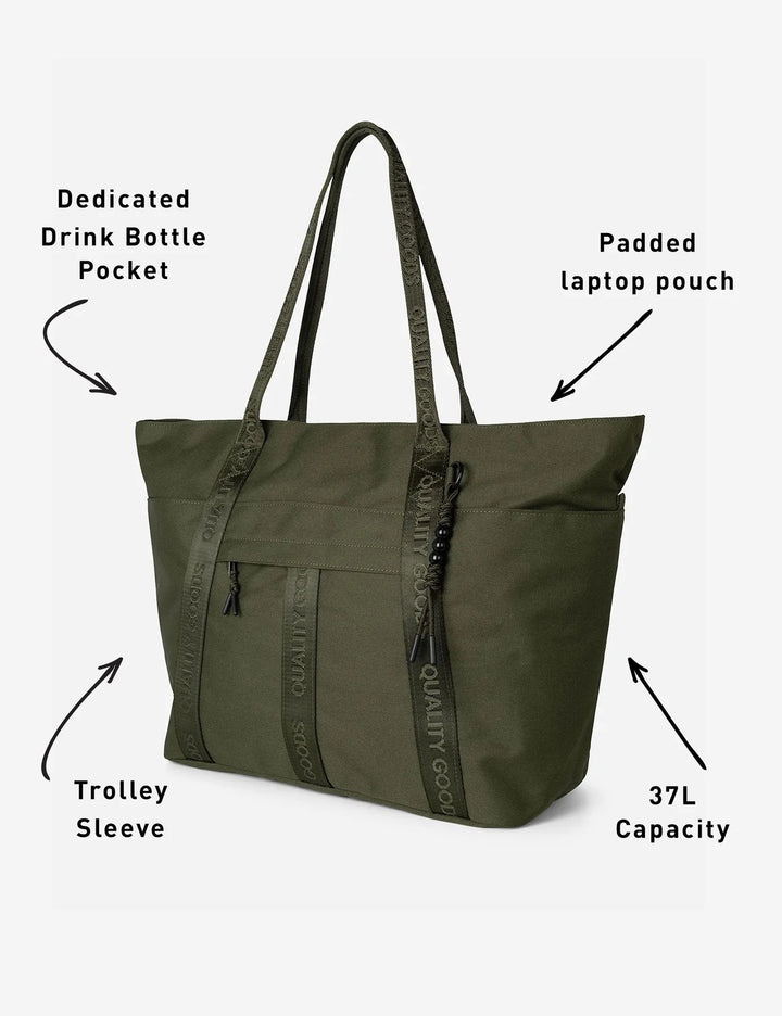 Mr Simple Jasper Tote Large in Army | Buster McGee