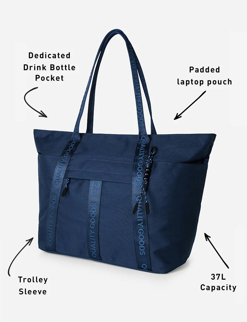 Mr Simple Jasper Tote Large in Navy | Buster McGee 