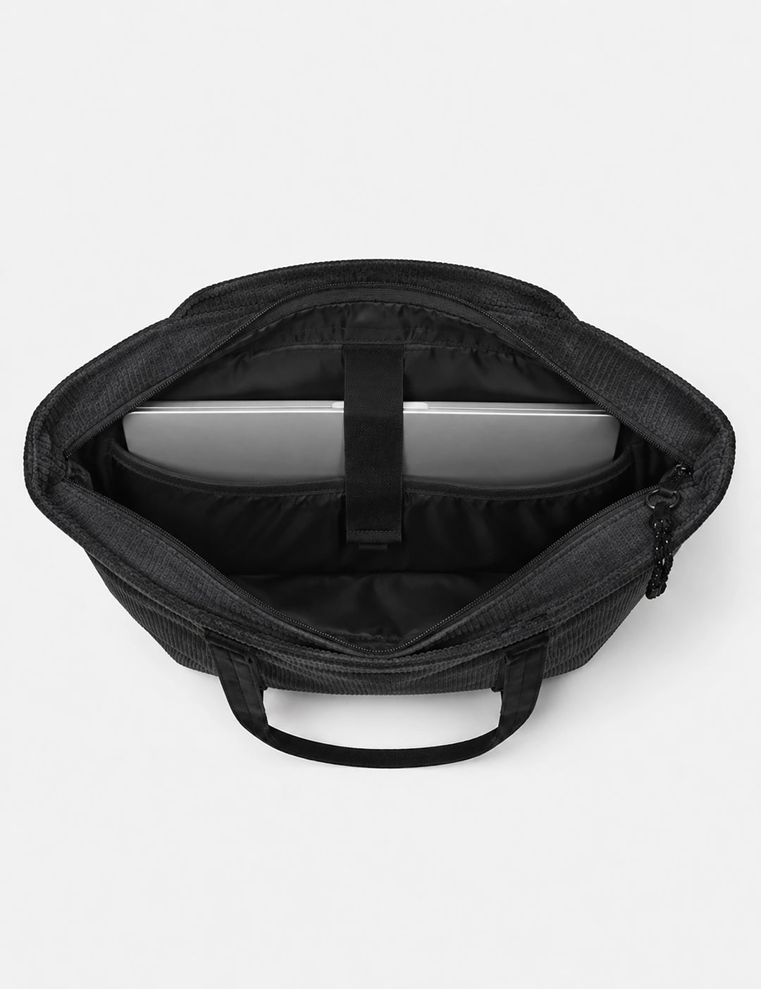 Mr Simple Jasper Tote Large in Charcoal Corduroy