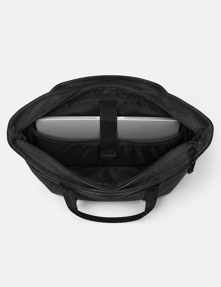 Mr Simple Jasper Tote Large in Charcoal Corduroy