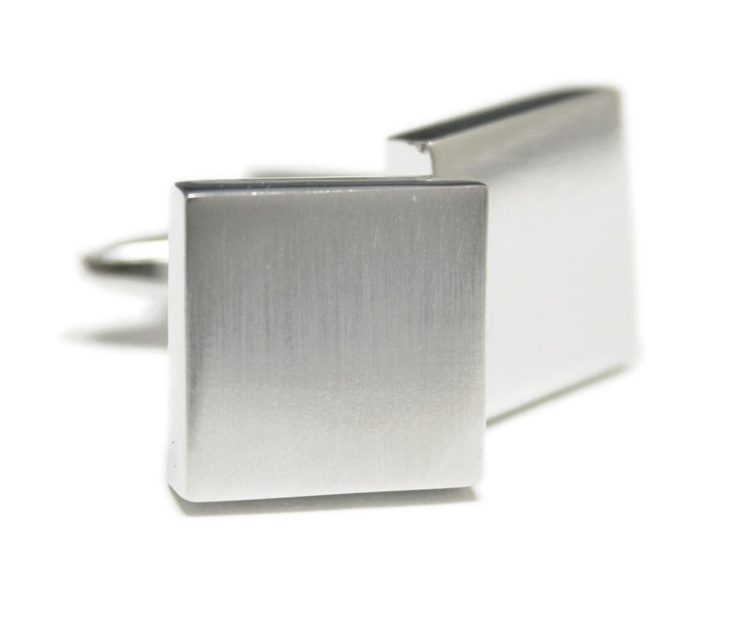 Fellini Plain Silver Square Cufflinks | Buster McGee