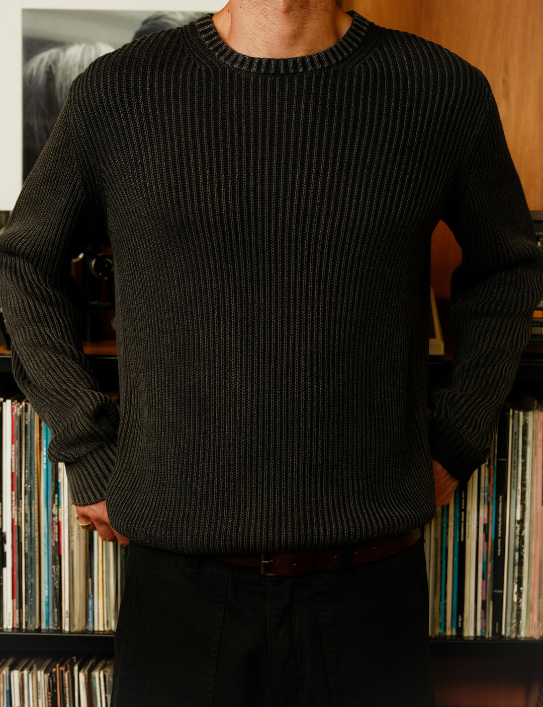 Mr Simple Fisher Chunky Knit in Black | Buster McGee