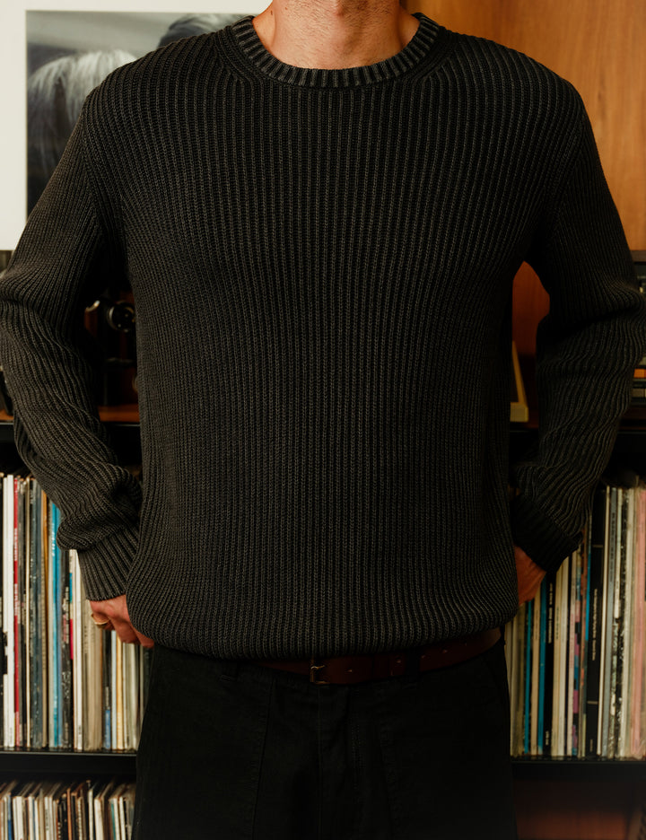 Mr Simple Fisher Chunky Knit in Black | Buster McGee