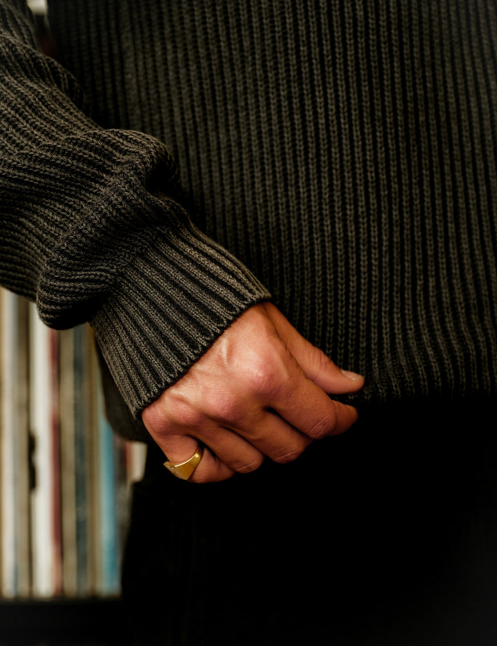 Mr Simple Fisher Chunky Knit in Black | Buster McGee