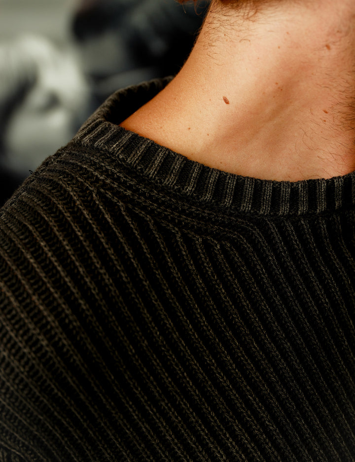 Mr Simple Fisher Chunky Knit in Black | Buster McGee