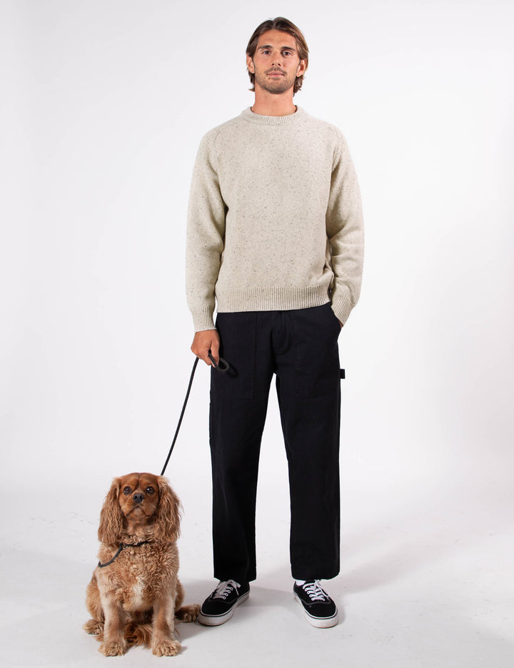 Mr Simple Fred Crewneck Knit in Oatmeal | Buster McGee Daylesford