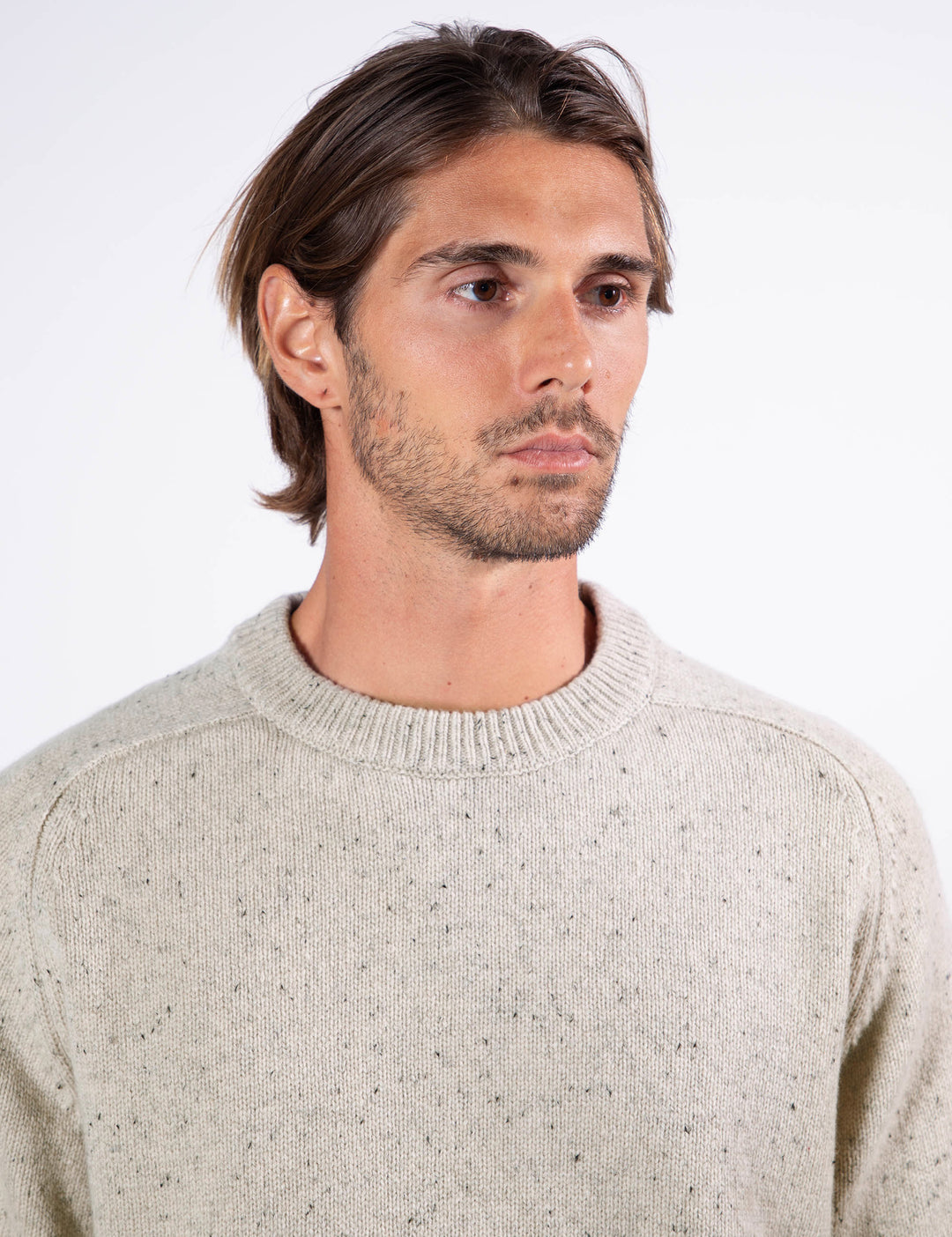 Mr Simple Fred Crewneck Knit in Oatmeal | Buster McGee Daylesford